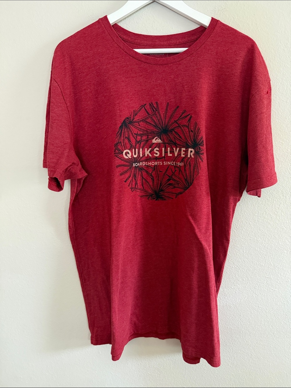 Quiksilver Red Graphic Tee Short Sleeve Crewneck XXL [PH0803]